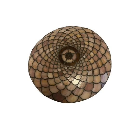 Quoizel Collectible Tiffany Style Stained Glass Serving Plate Lighting Disc 13" - Picture 2 of 5